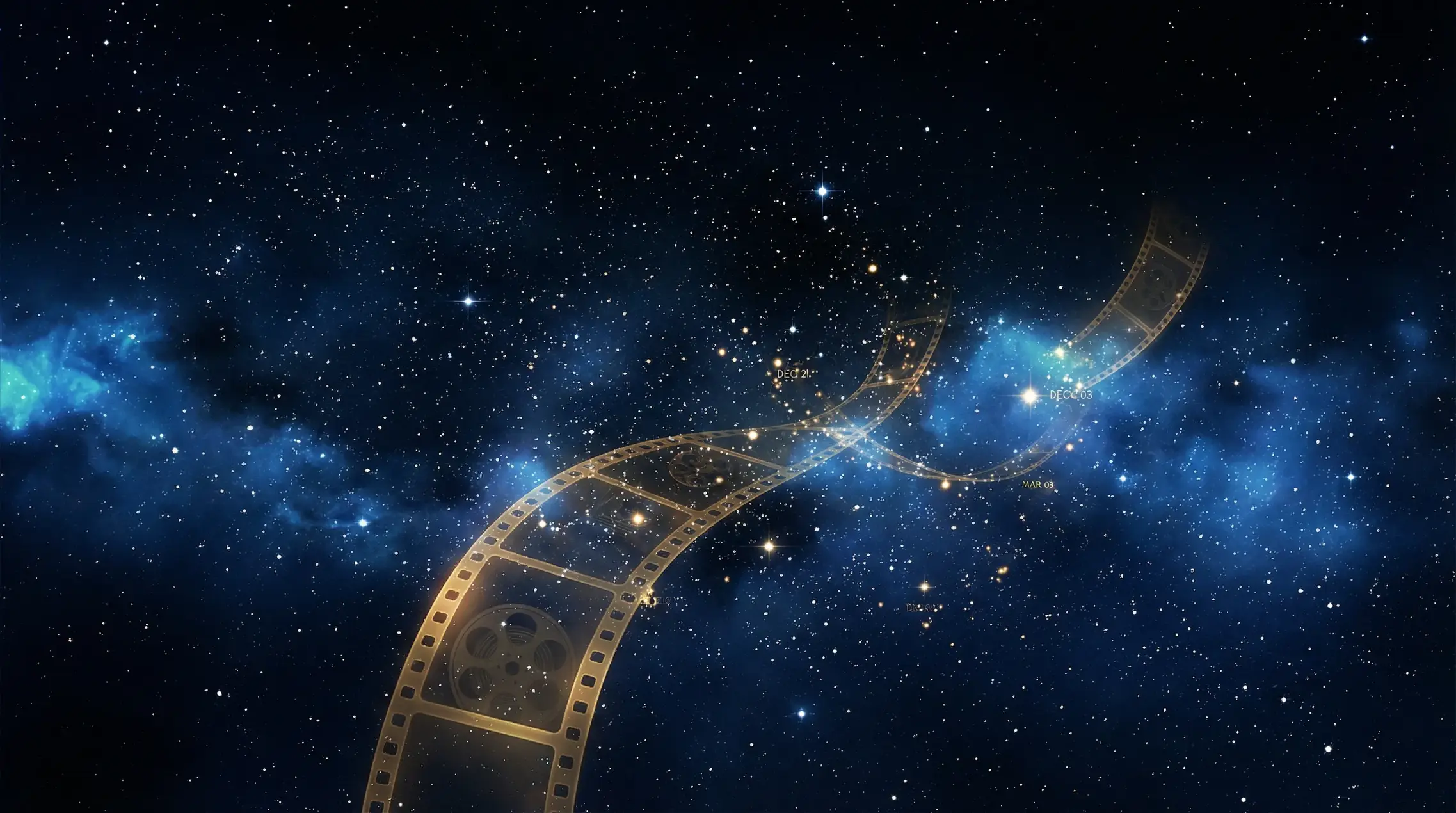 花都影视 全球首映星空时间轴背景